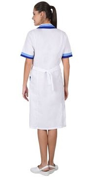 Халат женский "Сириус-Мила" (белый/голубой/синий)