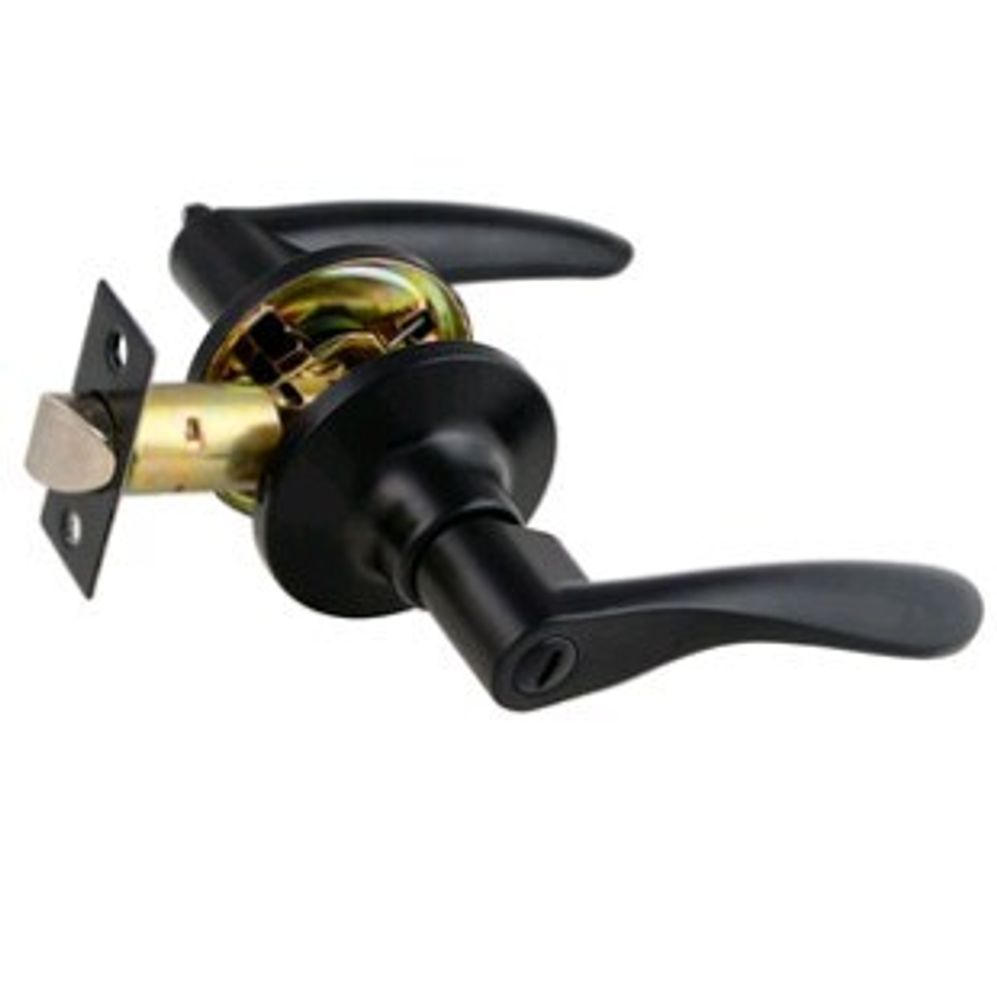 Защелка-Комплект  S-Locked 3901-03 BK BL с фалевыми ручками фикс.  ЧЕРНЫЙ МАТ.  /122379 см.160394