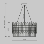 Подвесная люстра Maytoni COLISEO MOD135PL-06BS