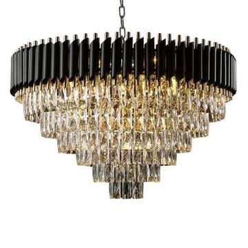 Люстра подвесная OML-81803-24 черный хром Certaldo Omnilux