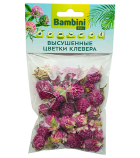 Bambini Pets высушенные цветы клевера для грызунов и кроликов, 10гр.