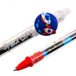 Ручка гелевая пиши-стирай Alingar, автомат,"Космос", 0,5 мм, синяя, круглый, пластиковый корпус, карт. уп.