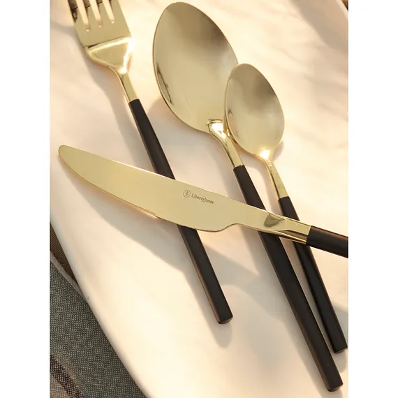 Набор столовых приборов duality, золотистые, 16 пред.