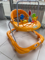 Ходунки "BUGGY C", 6 силиконовых колес, муз. (Alis) (оранжевый)