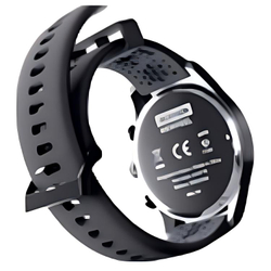 DECATHLON A400 Electronic Movement Silicone Strap Watch Unisex Black Dial