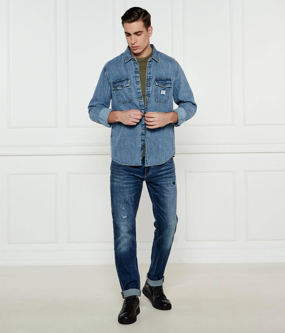 Джинсовая рубашка Guess Jeans - голубой(M4YH56 D5EI2)