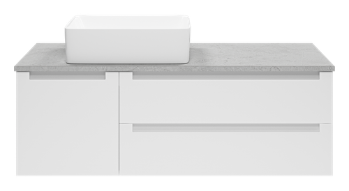 Тумба под раковину Brevita Cargo 120 подвесная (белая)