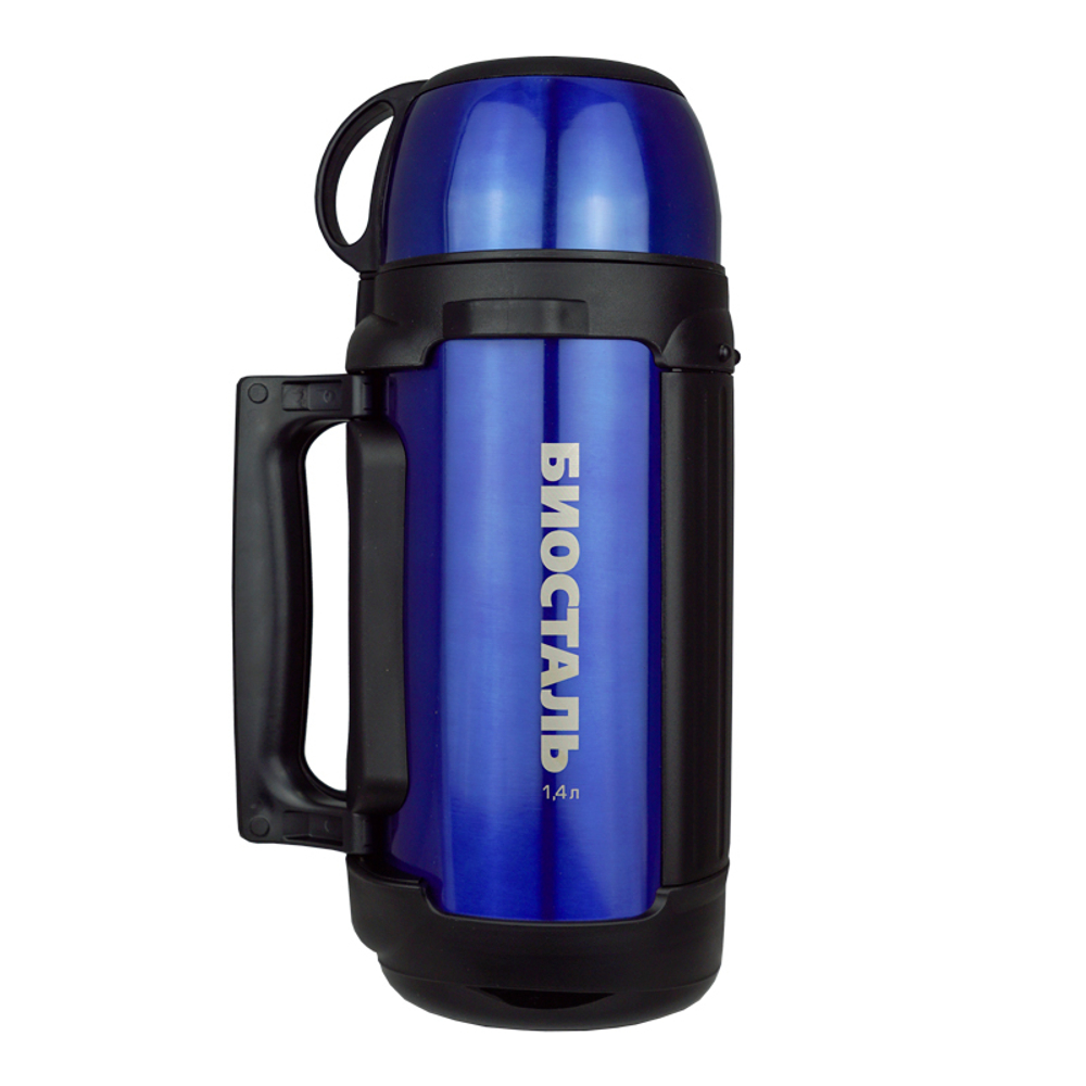 Термос универсальный (для еды и напитков) Biostal Авто (1,4 литра), синий