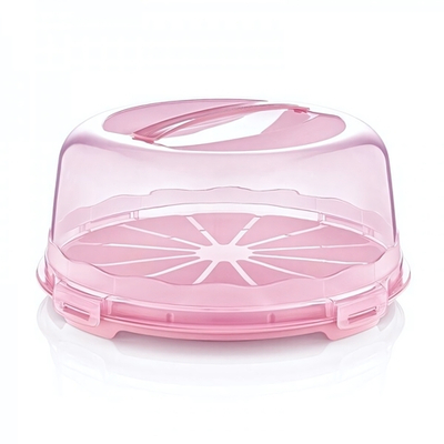 Тортница круглая цвет пепельно-розовый