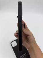 Кожаный чехол Leather Case iPhone 12 Pro Max, Black Черный