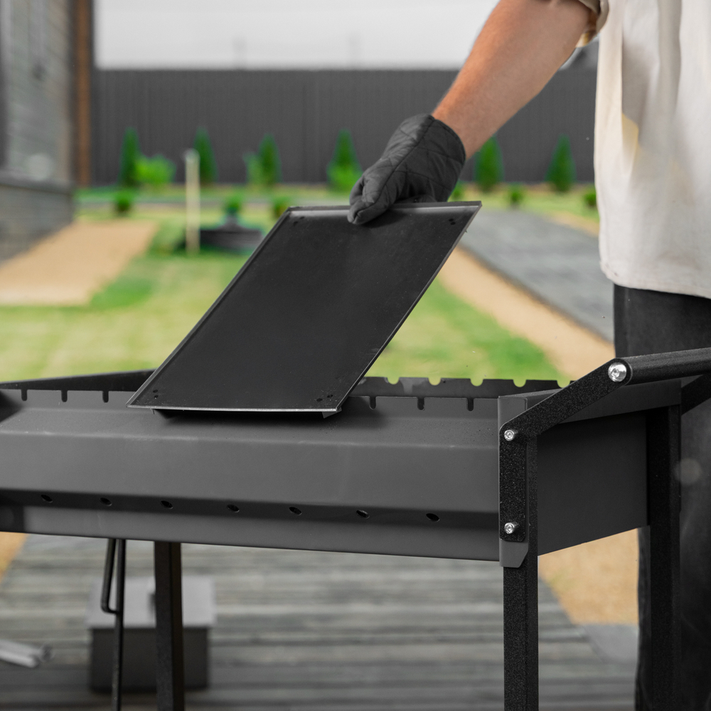 Коптильня двухъярусная 500 x 270 x 175 мм, 0.8 мм, с поддоном, на ножках, Camping Palisad