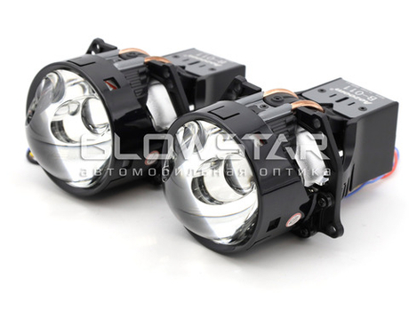 Билед модули Aozoom B-011 Laser 3.0 дюйма, 4 чипа, 5500K, 12V, 54W/81W, крепление 3R (комплект, 2шт)