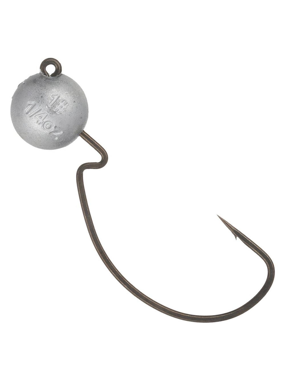 Джиг-головка для рыбалки BKK на офсетном крючке Silent Chaser - 1X - EWG Round Head, размер крючка 4/0, вес 7г, 3 шт.