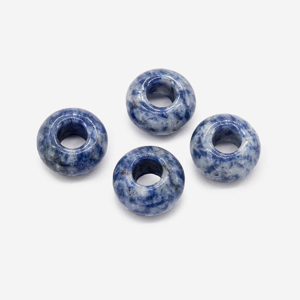 Каменный бублик, 14мм, натуральный содалит