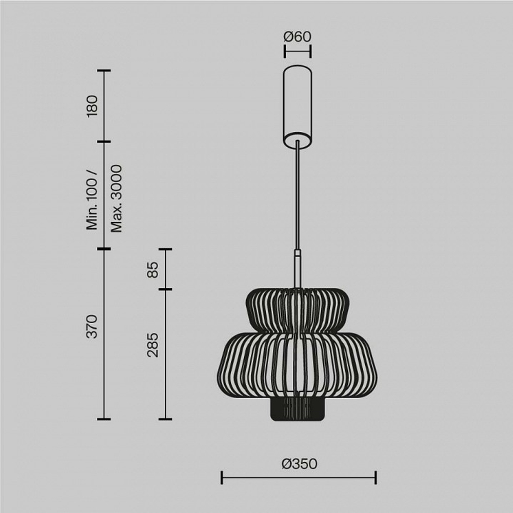 Подвесной светильник Maytoni Namiki MOD465PL-L12BK1