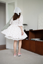 Платье Милана из муслина для беременных и кормящих, Айвори с цветами