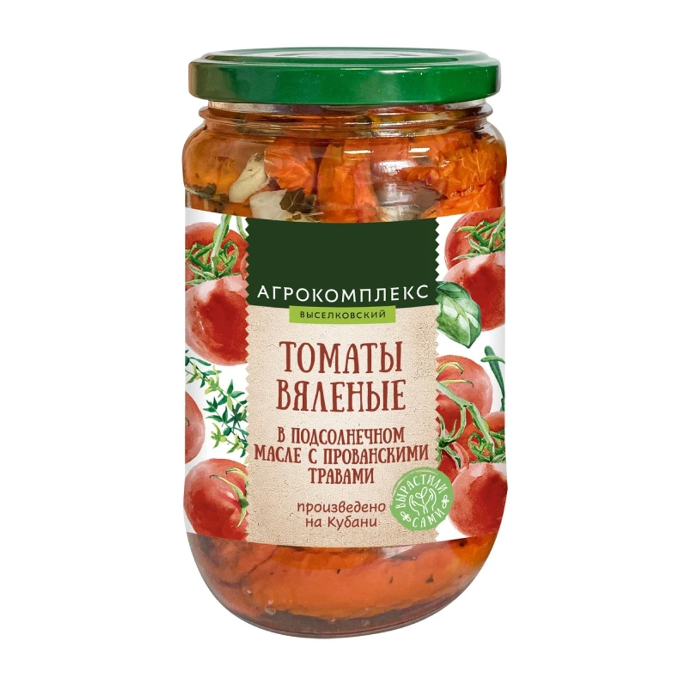 Томаты вяленые в подсолнечном масле с прованскими травами Агрокомплекс 340гр