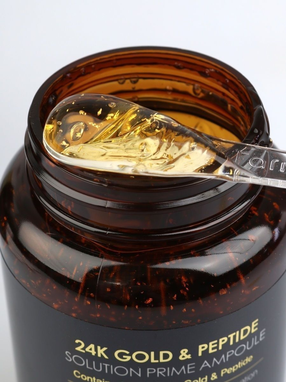 Омолаживающая сыворотка с пептидами и золотом FarmStay 24K Gold & Peptide Solution Prime Ampoule