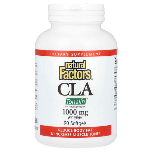Natural Factors, КЛК, 1000 мг, 90 мягких таблеток