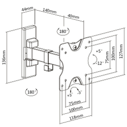 Кронштейн для телевизора наклонно-поворотный Ultramounts СПРУТОС 860