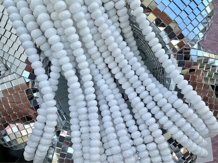 Нить бусин из кварца 8мм, рондель