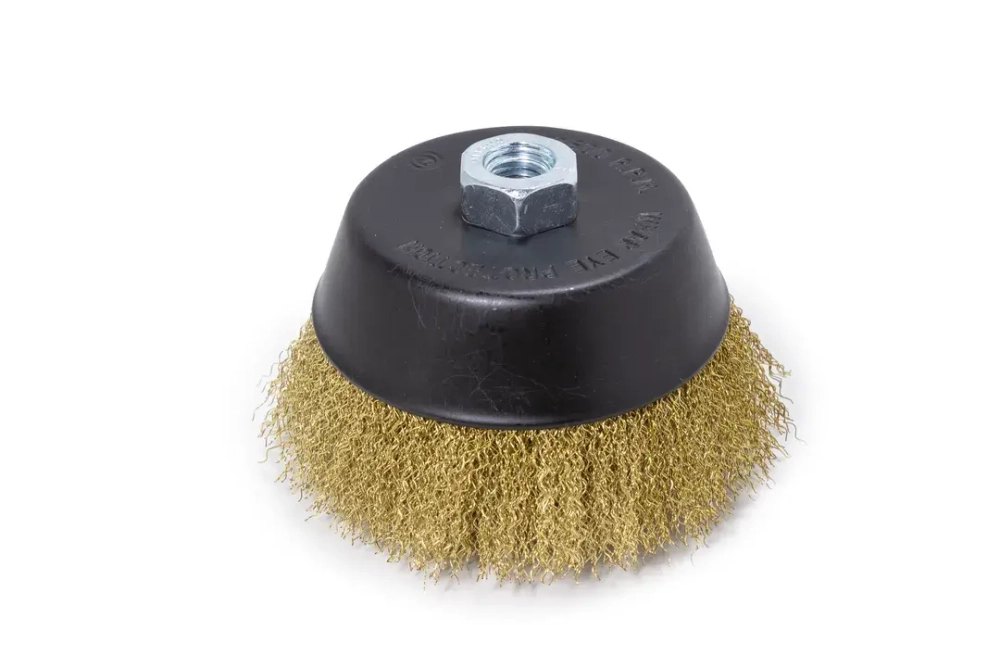 Кордщетка чашеобразная латунная для УШМ 125мм (М14) Forsage F-BWC005