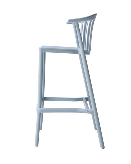 Стул полубарный Campo пластик голубой