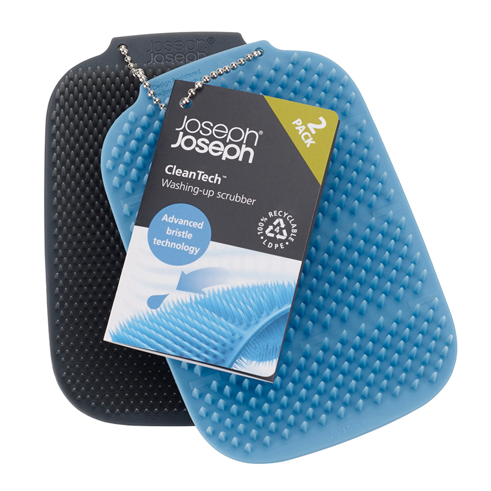 Набор щеток для мытья посуды cleantech, синий/серый, 2 шт.