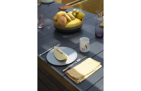 Стол алюминиевый раздвижной Rio Alu, 210-280х100 см, антрацит