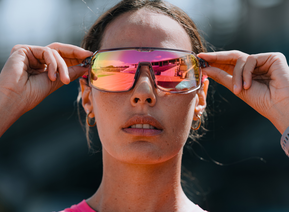 Спортивные очки HILX Inferno Shiny Crystal Light Grey / Pink Lens