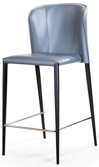 Стул полубарный Albert, кожа антрацит