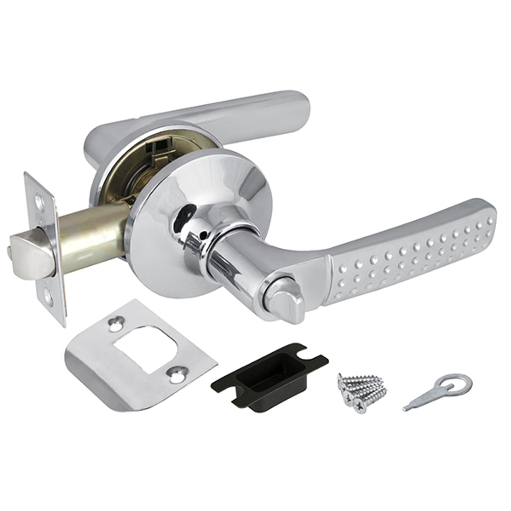 Ручка защелка DK626 CP-BK (6026 CP-B) (фик.) хром