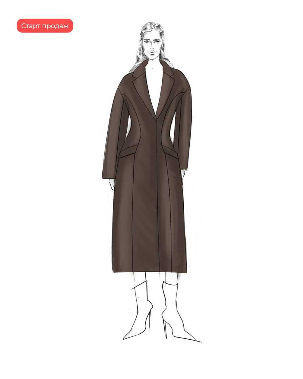 Пальто LATTE с контрастной подкладкой Leo