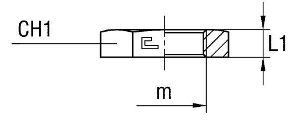 Гайка накидная NT 22L/20S М30х2