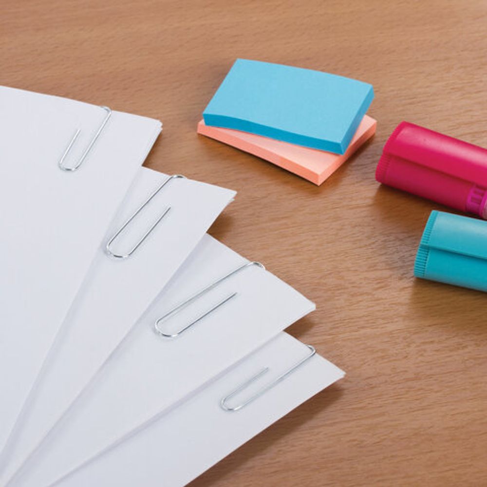 Скрепки большие 50 мм гладкие 50 шт., STAFF "EVERYDAY", металлические, РОССИЯ, 270434