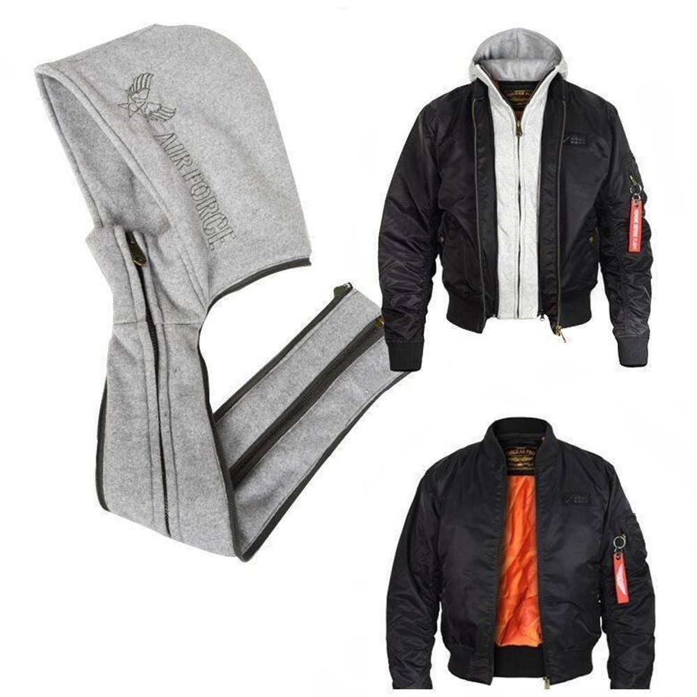 Куртка Бомбер с капюшоном 7.62 Black