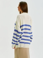 Джемпер оверсайз вязаный с длинным рукавом