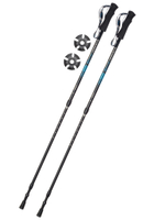 Палки для скандинавской ходьбы треккинговые Tech Team Everest Blue 110-135 см., трехсекционные телескопические алюминиевые, система-антишок