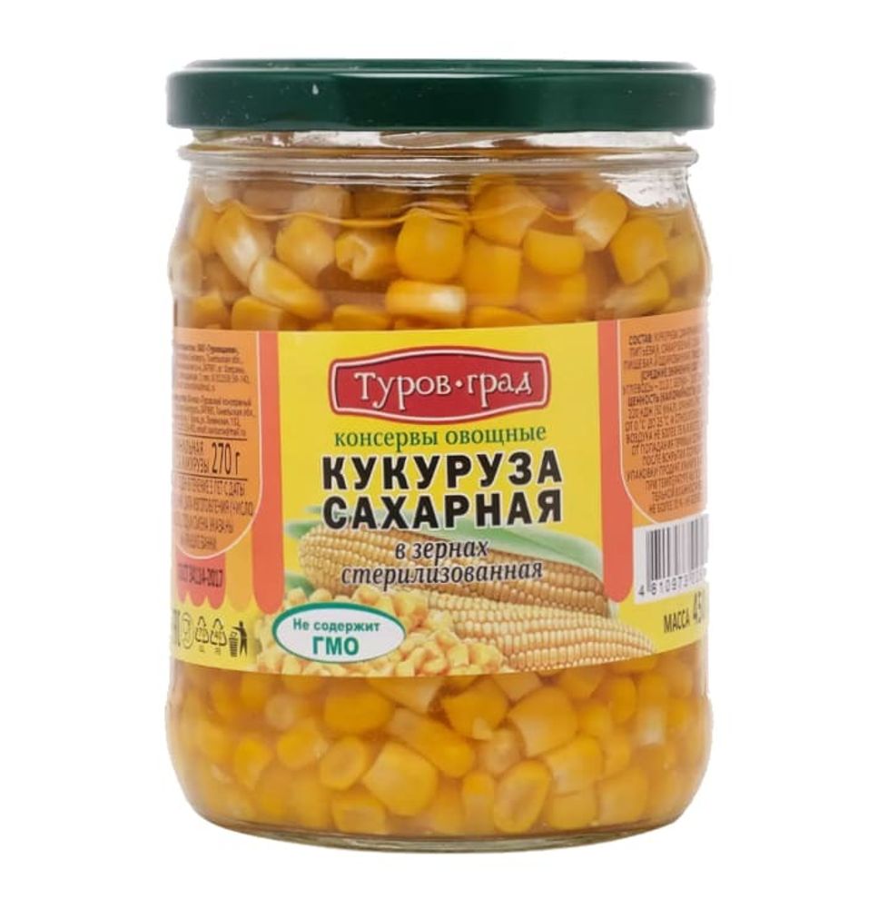 Кукуруза сахарная 450г. Туров град - купить в магазине Белорусские продукты с доставкой на дом