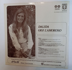Винтажная виниловая пластинка LP Dalida Gigi Lamoroso (Belgium 1974)