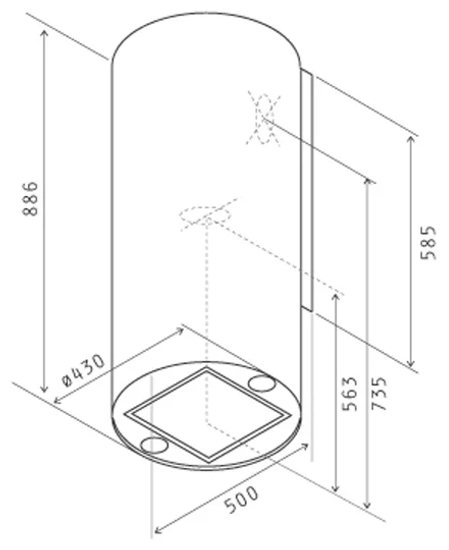 Вытяжка JET AIR PIPE IX/A/43