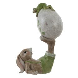 GAEM Фигурка декоративная "Заяц с яйцом", L12,5 W7 H19 см