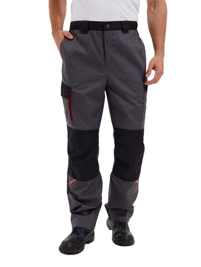 Костюм "Коста" куртка+брюки, цв. серый/черный/красный (тк.Tomboy)