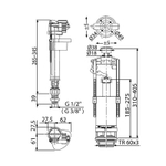 Alcaplast SA2000SK-3/8" Комплект арматуры нижний латунь