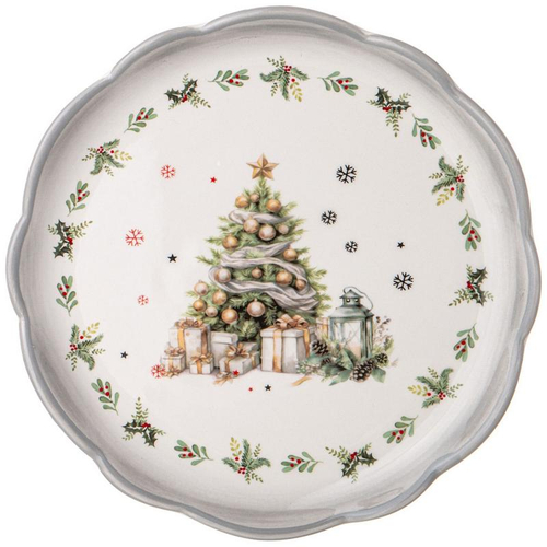 Тарелка закусочная Agness “С новым годом!" 20.3х2см