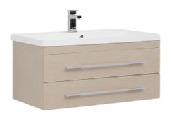 Тумба с раковиной Aquanet Нота NEW 90 светлый дуб