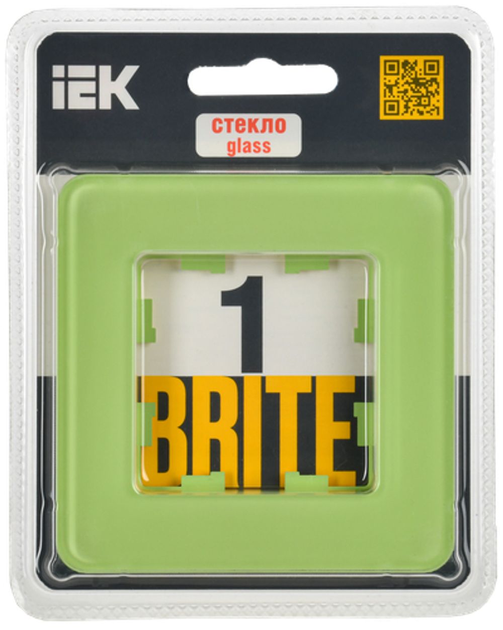 BRITE Рамка 1-местная РУ-1-2-Бр стекло эко грин RE IEK