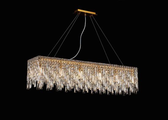 F52-L1200*W280*H270(1200) GOLD BRONZE (1) Люстра (в 2-х коробках) NW