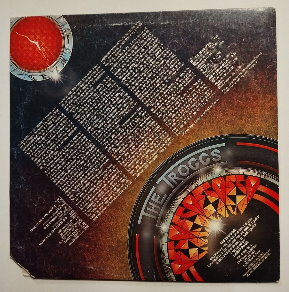 Винтажная виниловая пластинка LP The Troggs (USA 1975)