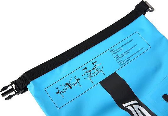 Герморюкзак Cressi Premium Back Pack с карманом на молнии 20 литров черно-голубой